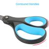 imageLIVINGO 2 Pack 8quot Titanium NonStick Scissors Professional Stainless Steel Comfort Grip AllPurpose Straight Office Craft Scissors for DIYBlueBlack2 Pack 8 BlueBlack