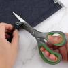imageLIVINGO 2 Pack 8quot Titanium NonStick Scissors Professional Stainless Steel Comfort Grip AllPurpose Straight Office Craft Scissors for DIYBlueBlack2 Pack 8 GreyGreen