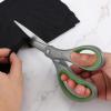 imageLIVINGO 2 Pack 8quot Titanium NonStick Scissors Professional Stainless Steel Comfort Grip AllPurpose Straight Office Craft Scissors for DIYBlueBlack2 Pack 8 GreyGreen