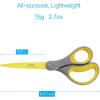 imageLIVINGO 2 Pack 8quot Titanium NonStick Scissors Professional Stainless Steel Comfort Grip AllPurpose Straight Office Craft Scissors for DIYBlueBlack2 Pack 8 YellowGrey