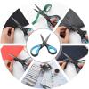 imageLIVINGO 2 Pack 8quot Titanium NonStick Scissors Professional Stainless Steel Comfort Grip AllPurpose Straight Office Craft Scissors for DIYBlueBlack2 Pack 8 BlueBlack