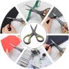 imageLIVINGO 2 Pack 8quot Titanium NonStick Scissors Professional Stainless Steel Comfort Grip AllPurpose Straight Office Craft Scissors for DIYBlueBlack2 Pack 8 GreenYellow