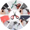 imageLIVINGO 2 Pack 8quot Titanium NonStick Scissors Professional Stainless Steel Comfort Grip AllPurpose Straight Office Craft Scissors for DIYBlueBlack2 Pack 8 RedBlack