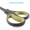 imageLIVINGO 2 Pack 8quot Titanium NonStick Scissors Professional Stainless Steel Comfort Grip AllPurpose Straight Office Craft Scissors for DIYBlueBlack2 Pack 8 GreenYellow