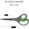imageLIVINGO 2 Pack 8quot Titanium NonStick Scissors Professional Stainless Steel Comfort Grip AllPurpose Straight Office Craft Scissors for DIYBlueBlack2 Pack 8 GreyGreen