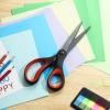 imageLIVINGO 3 Pack Titanium Scissors All Purpose  Non Stick Stainless Steel Sharp Scissors Set Heavy Duty for Office School Sewing Crafting Cutting Fabric Paper Comfortable Grip 5 7 ampamp 8