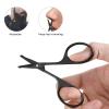 imageLIVINGO 375quot Small Safety Facial Nose Hair Scissors Curved Blade with Rounded Tip Stainless Steel for Manicure Cuticle Eyebrow Dry Skin GoldCurved