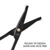imageLIVINGO 375quot Small Safety Facial Nose Hair Scissors Curved Blade with Rounded Tip Stainless Steel for Manicure Cuticle Eyebrow Dry Skin GoldCurved