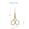 imageLIVINGO 375quot Small Safety Facial Nose Hair Scissors Curved Blade with Rounded Tip Stainless Steel for Manicure Cuticle Eyebrow Dry Skin GoldG  Nose Straight Scissors