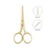 imageLIVINGO 375quot Small Safety Facial Nose Hair Scissors Curved Blade with Rounded Tip Stainless Steel for Manicure Cuticle Eyebrow Dry Skin GoldG  Nose Straight Scissors