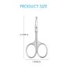 imageLIVINGO 375quot Small Safety Facial Nose Hair Scissors Curved Blade with Rounded Tip Stainless Steel for Manicure Cuticle Eyebrow Dry Skin GoldS  Nose Curved Scissors