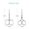 imageLIVINGO 375quot Small Safety Facial Nose Hair Scissors Curved Blade with Rounded Tip Stainless Steel for Manicure Cuticle Eyebrow Dry Skin GoldS  Nose Straight  Nail Curved Scissors