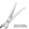 imageLIVINGO 375quot Small Safety Facial Nose Hair Scissors Curved Blade with Rounded Tip Stainless Steel for Manicure Cuticle Eyebrow Dry Skin GoldS  Nose Straight  Nail Curved Scissors