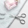 imageLIVINGO 375quot Small Safety Facial Nose Hair Scissors Curved Blade with Rounded Tip Stainless Steel for Manicure Cuticle Eyebrow Dry Skin GoldS  Nose Straight Scissors