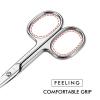 imageLIVINGO 375quot Small Safety Facial Nose Hair Scissors Curved Blade with Rounded Tip Stainless Steel for Manicure Cuticle Eyebrow Dry Skin GoldS  Nose Straight  Nail Curved Scissors