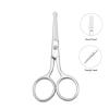 imageLIVINGO 375quot Small Safety Facial Nose Hair Scissors Curved Blade with Rounded Tip Stainless Steel for Manicure Cuticle Eyebrow Dry Skin GoldS  Nose Straight Scissors