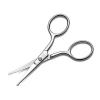imageLIVINGO 375quot Small Safety Facial Nose Hair Scissors Curved Blade with Rounded Tip Stainless Steel for Manicure Cuticle Eyebrow Dry Skin GoldS  Nose Straight Scissors