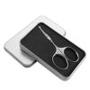imageLIVINGO 375quot Small Safety Facial Nose Hair Scissors Curved Blade with Rounded Tip Stainless Steel for Manicure Cuticle Eyebrow Dry Skin GoldS  Nose Curved Scissors