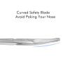 imageLIVINGO 375quot Small Safety Facial Nose Hair Scissors Curved Blade with Rounded Tip Stainless Steel for Manicure Cuticle Eyebrow Dry Skin GoldS  Nose Curved Scissors