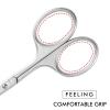 imageLIVINGO 375quot Small Safety Facial Nose Hair Scissors Curved Blade with Rounded Tip Stainless Steel for Manicure Cuticle Eyebrow Dry Skin GoldS  Nose Curved Scissors