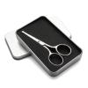 imageLIVINGO 375quot Small Safety Facial Nose Hair Scissors Curved Blade with Rounded Tip Stainless Steel for Manicure Cuticle Eyebrow Dry Skin GoldS  Nose Straight Scissors