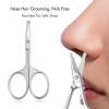 imageLIVINGO 375quot Small Safety Facial Nose Hair Scissors Curved Blade with Rounded Tip Stainless Steel for Manicure Cuticle Eyebrow Dry Skin GoldS  Nose Curved Scissors