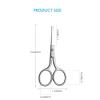 imageLIVINGO 375quot Small Safety Facial Nose Hair Scissors Curved Blade with Rounded Tip Stainless Steel for Manicure Cuticle Eyebrow Dry Skin GoldS  Nose Straight Scissors