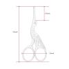 imageLIVINGO 375quot Small Safety Facial Nose Hair Scissors Curved Blade with Rounded Tip Stainless Steel for Manicure Cuticle Eyebrow Dry Skin GoldStork B  Nose Straight Scissors