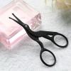 imageLIVINGO 375quot Small Safety Facial Nose Hair Scissors Curved Blade with Rounded Tip Stainless Steel for Manicure Cuticle Eyebrow Dry Skin GoldStork B  Nose Straight Scissors