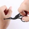 imageLIVINGO 375quot Small Safety Facial Nose Hair Scissors Curved Blade with Rounded Tip Stainless Steel for Manicure Cuticle Eyebrow Dry Skin GoldStork B  Nose Straight Scissors