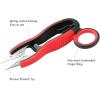 imageLIVINGO 45 Small Sharp Embroidery Scissors Precise Detail Pointed Tip Stainless Steel Shears for Cutting Fabric Needlework Thread Yarn Craft Sewing Scrapbook Paper 2 Pack RedBlackSewing Scissors Set