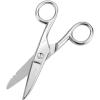 imageLIVINGO 515 Inch Heavy Duty Electrician Scissors Professional Forged Stainless Steel Electrical Shears with Notches for Industrial Stripping Cutting Telecom Cable Wire