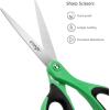 imageLIVINGO 85quot Scissors All Purpose 3 Pack Ultra Sharp Blade Shears Professional Ergonomic Comfort Grip Scissors for Office School Home Supplies Fabric Sewing DIY Cutting General UsePurpleGreenBlack