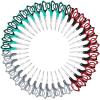 imageLIVINGO 85quot Scissors All Purpose 3 Pack Ultra Sharp Blade Shears Professional Ergonomic Comfort Grip Scissors for Office School Home Supplies Fabric Sewing DIY Cutting General UseBlueRedGrey