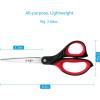 imageLIVINGO 85quot Scissors All Purpose 3 Pack Ultra Sharp Blade Shears Professional Ergonomic Comfort Grip Scissors for Office School Home Supplies Fabric Sewing DIY Cutting General UseBlueRedGrey