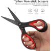 imageLIVINGO 8quot Premium Scissors for Office Multipurpose Titanium NonStick Craft Scissors for DIY Sharp Stainless Steel Blades Comfort Grip 3 Pack