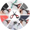 imageLIVINGO 8quot Premium Scissors for Office Multipurpose Titanium NonStick Craft Scissors for DIY Sharp Stainless Steel Blades Comfort Grip 3 Pack