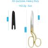 imageLIVINGO 8quot Professional Heavy Duty Tailor Fabric Scissors Dressmaker Sewing Classic Stainless Steel Ultra Sharp Forged Shears BentBgold
