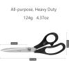imageLIVINGO 95 Fabric Shears Black Handle Stainless Steel Heavy Duty Sharp Bent Sewing Shears for Sewing Quilting Crafting Cutting Cloth Leather Paper95