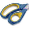 imageLIVINGO 95 Premium Fabric Scissors Heavy Duty AllPurpose Titanium Coating Forged Stainless Steel Sharp Sewing Tailor Dressmaking Shears Comfort Grip Crafting Leather Cutting Navy BlueYellowNavy BlueYellow