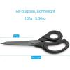 imageLIVINGO 95 Premium Fabric Scissors Heavy Duty AllPurpose Titanium Coating Forged Stainless Steel Sharp Sewing Tailor Dressmaking Shears Comfort Grip Crafting Leather Cutting Navy BlueYellowLight BlackBlack