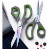 imageLIVINGO 95 Premium Fabric Scissors Heavy Duty AllPurpose Titanium Coating Forged Stainless Steel Sharp Sewing Tailor Dressmaking Shears Comfort Grip Crafting Leather Cutting Navy BlueYellowGray  Green