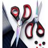 imageLIVINGO 95 Premium Fabric Scissors Heavy Duty AllPurpose Titanium Coating Forged Stainless Steel Sharp Sewing Tailor Dressmaking Shears Comfort Grip Crafting Leather Cutting Navy BlueYellowBlackRed