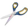imageLIVINGO 95 Premium Fabric Scissors Heavy Duty AllPurpose Titanium Coating Forged Stainless Steel Sharp Sewing Tailor Dressmaking Shears Comfort Grip Crafting Leather Cutting Navy BlueYellowNavy BlueYellow