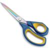 imageLIVINGO 95 Premium Fabric Scissors Heavy Duty AllPurpose Titanium Coating Forged Stainless Steel Sharp Sewing Tailor Dressmaking Shears Comfort Grip Crafting Leather Cutting Navy BlueYellowNavy BlueYellow
