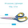 imageLIVINGO 95 Premium Fabric Scissors Heavy Duty AllPurpose Titanium Coating Forged Stainless Steel Sharp Sewing Tailor Dressmaking Shears Comfort Grip Crafting Leather Cutting Navy BlueYellowNavy BlueYellow