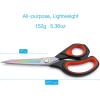imageLIVINGO 95 Premium Fabric Scissors Heavy Duty AllPurpose Titanium Coating Forged Stainless Steel Sharp Sewing Tailor Dressmaking Shears Comfort Grip Crafting Leather Cutting Navy BlueYellowBlackRed