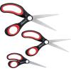 imageLIVINGO All Purpose Scissors Set  4 Pack Sharp Multipurpose Heavy Duty Shears for Kitchen Cooking Sewing Fabric Cutting Poultry Food Paper Craft Office Household School Multi Pack Utility Shears
