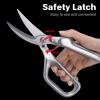 imageLIVINGO Heavy Duty Kitchen Scissors  Multifunction Dishwasher Safe Stainless Steel Forged Come Apart Utility Shears All Purpose for Cutting Food Meat Poultry Vegetable NutcrackerB  Poultry Shears