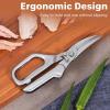 imageLIVINGO Heavy Duty Kitchen Scissors  Multifunction Dishwasher Safe Stainless Steel Forged Come Apart Utility Shears All Purpose for Cutting Food Meat Poultry Vegetable NutcrackerB  Poultry Shears